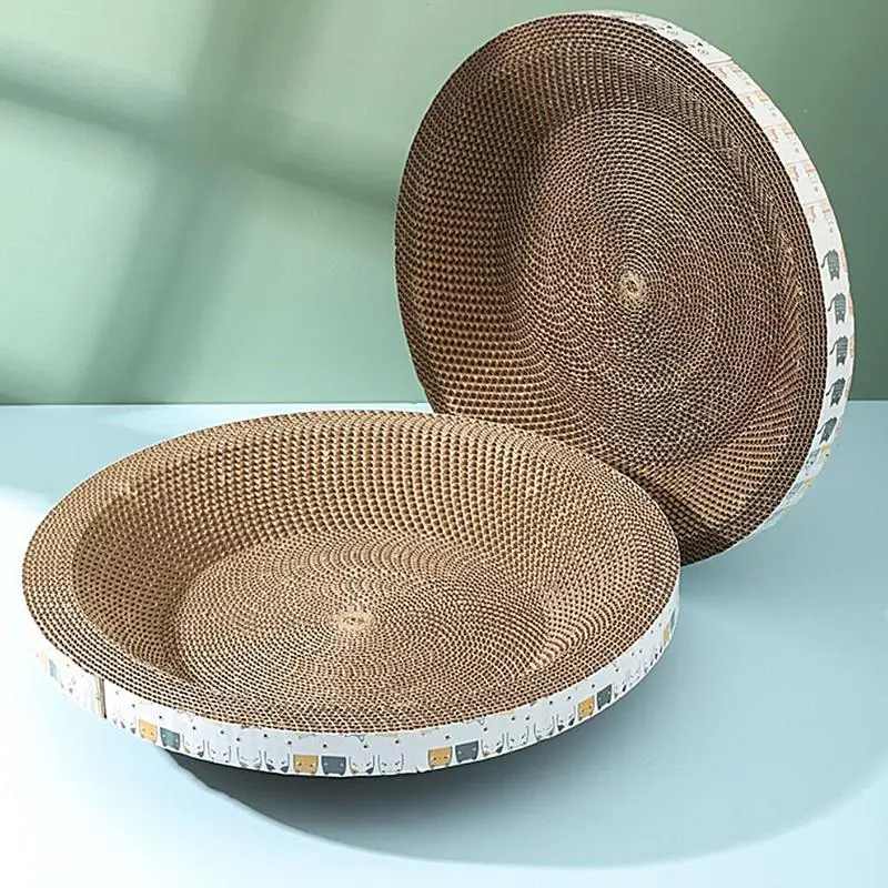

Cardboard Cat Scratcher High-Density Bowl-shaped Cat Scratcher Cardboard For Cat Scratch Cat Furniture Scratching Posts For