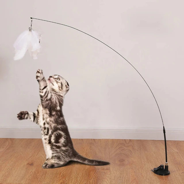 Interactive Cat Toy Handfree Cat Stick Playing Kitten Playing Teaser Wand Toy Suction Cup Bird/Feather Cat Wand Pet Supplies Interactive Cat Toy Handfree Cat Stick Playing Kitten Playing Teaser Wand Toy Suction Cup Bird/Feather Cat Wand Pet Supplies