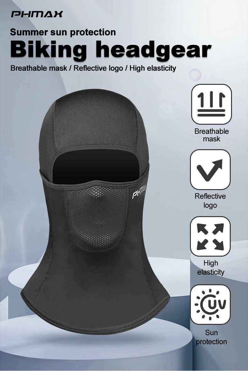 3 Pack Summer Balaclava Sun UV Protection Hood Breathable Face Cover