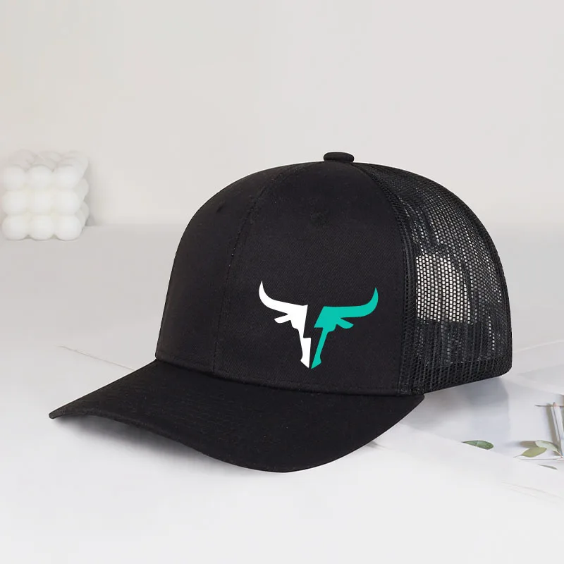 Mesh Cap with Bulls Logo - Lightweight, Breathable, Adjustable Sun Hat, Stylish Fashion Accessory