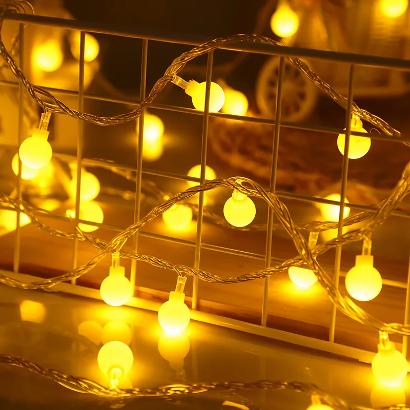 

USB/Battery Power Outdoor LED Ball Fairy String Lights Lamp for Garland Wedding Holiday Holiday Room Christmas Decor Waterproof