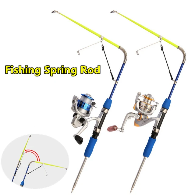 Automatic Fishing Spring Rod Ultralight Fiberglass Fiber Fishing Rod Ground  Insertion River Throwing Rod Fishing Gear Accessory - AliExpress