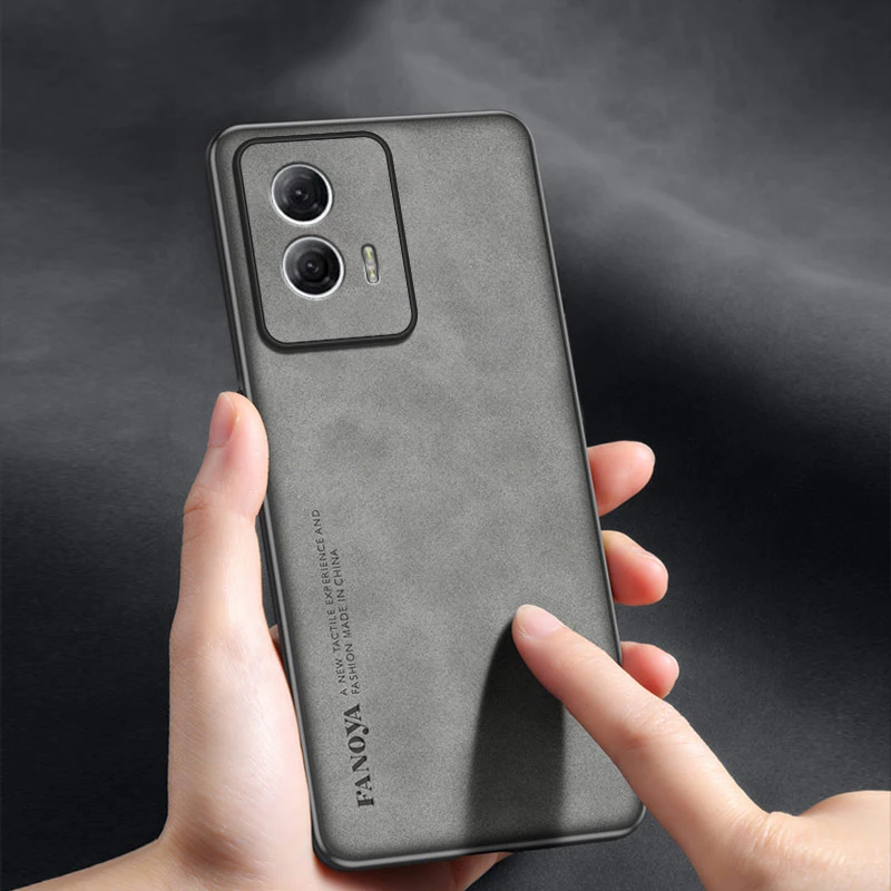 Luxury Sheepskin Leather Silicone Phone Back Case Cover - Premium Bumper Coque