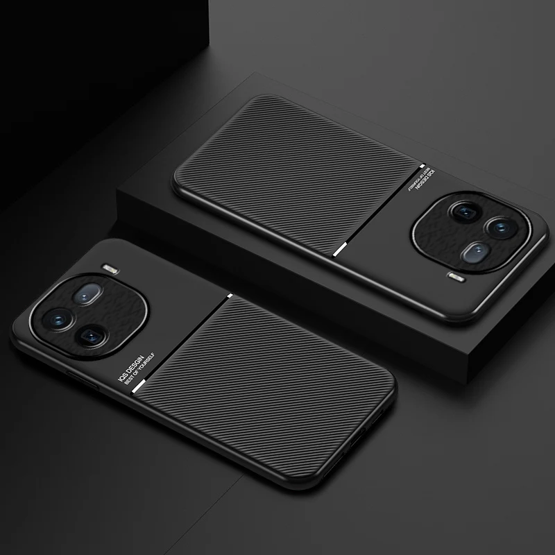 

For Vioo Iqoo 12 Pro Phone Case Ultra-thin Magnetic Texture Leather Case Vioo Iqoo 12 12 Pro Cellphone Coques Vioo Iqoo 12 Pro