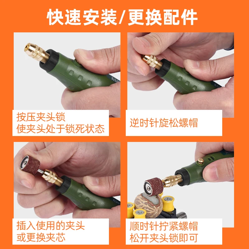 Mini Drill Machine Electric Grinder Curving Grinding Polishing Tool for Modelism Gundan Tool Military Hobby Modeling kit