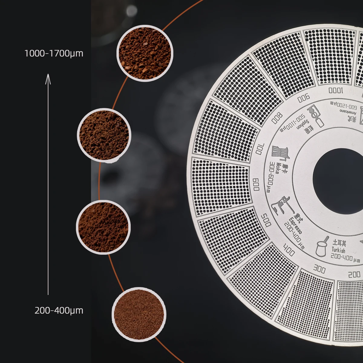 دليل طحن القهوة الاحترافي | مخطط حجم حبوب البن | ب...