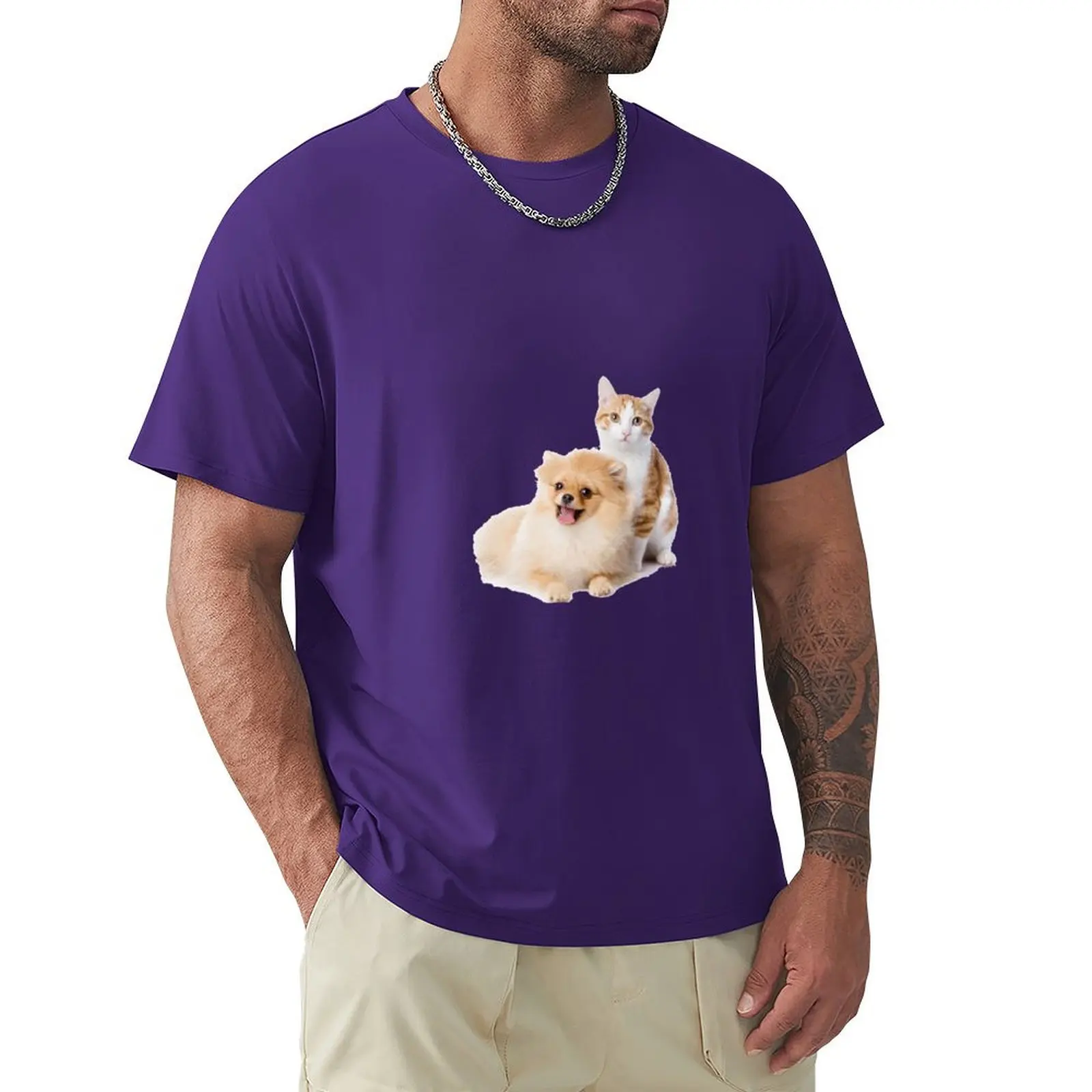 

Cat and dog shirt-Cat and apparel/Cat stuff/Cat accessories T-Shirt cute tops mens workout shirts