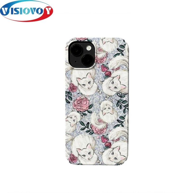 Custodia Per Telefono Volpe Cartone Animato Rosa Rossa Per Iphone 15 14 13 Pro Max Artistico Cartoon Plaid Personalità Cover Posteriore Tipo Funda
