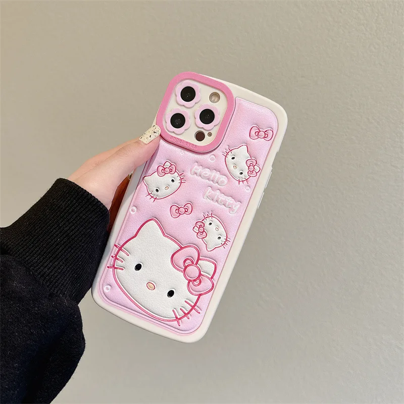 ハローキティ 携帯電話カバー ピンク Samsung Galaxy z用ピンクのSanrioハローキティ携帯電話ケース