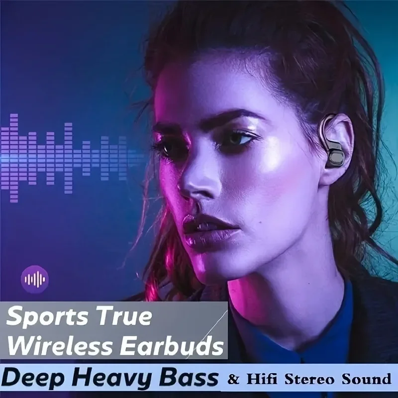 SP16 wireless Bluetooth earphones with sports ear hanging and long battery life LED digital display that won't shake off