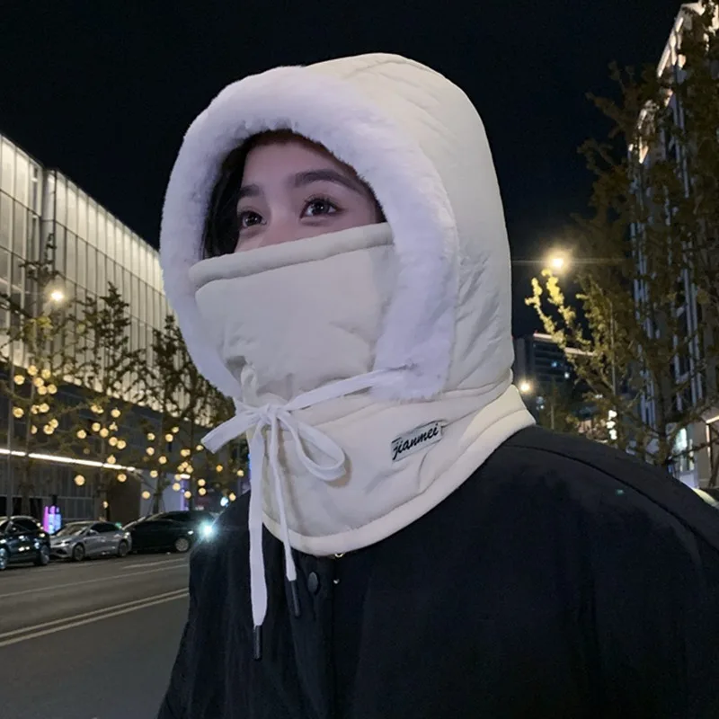겨울용 오토바이 따뜻한 넥 게이터 방풍 야외 스포츠 마스크 페이스 발라클라바 면 3-in-1 비니 모자 따뜻한 얼굴 보호