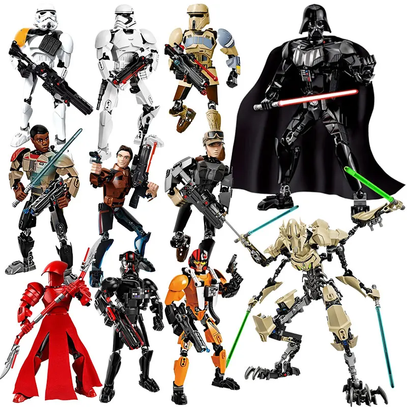 Star Wars Buildable Action Figures Building Block Stormtrooper Boba Fett Darth Vader Boba Fett Compleanno Giocattoli Di Natale Per Ragazzo