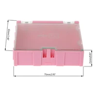 367D Mini SMT Electronic Box IC Electronic Components Storage Cases 75x63x21mm 2