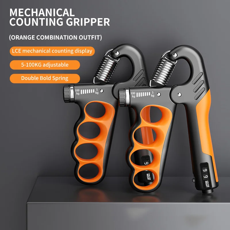 Adjustable 5-100KG electronic mechanical counting gym hand gripper men and women muscle training fitness exercise hand grip