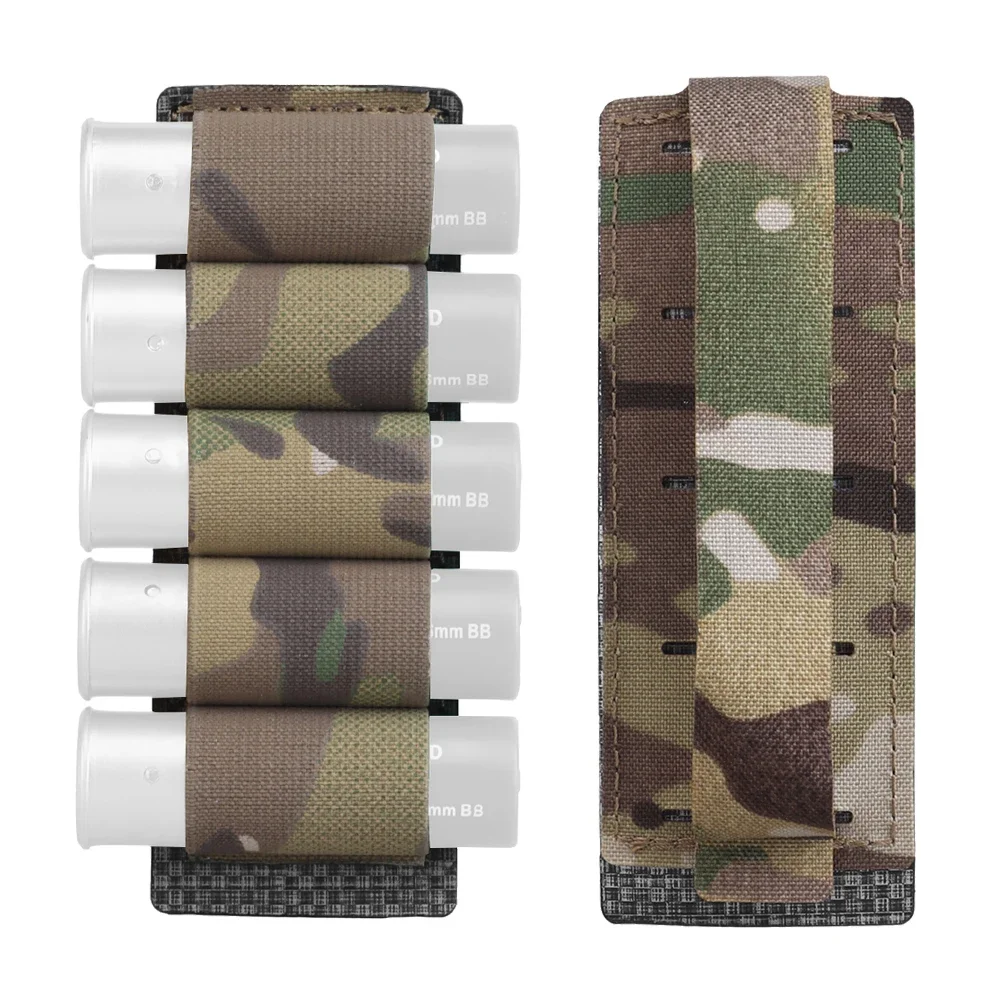 Tactical 5 Rounds 12 Gauge Ammo Pouch Molle Hanging Sticker