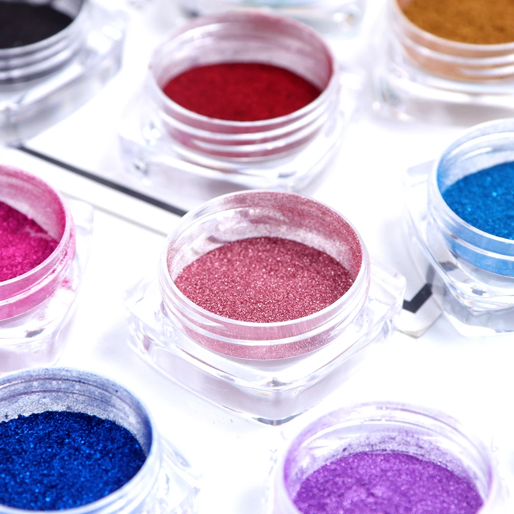 Nail Powder Set Nail Powder Nail Glitter Nail Decoration Nail Decorations Nail Flakes 1pcs Nail Art Mirror Pigment Powder Nail Glitter Dip Powder Rose Gold Shining Chrome Decoration UV Gel Polish JIC/ASX