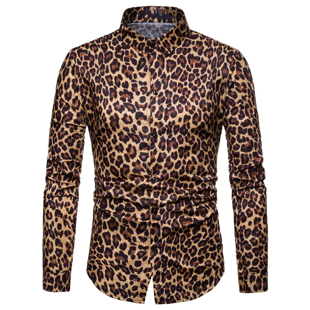 thumbnail image 1 of Camisa de manga larga con estampado de leopardo informal para hombre y mujer, nueva primavera y otoño de 2024, camisa de talla grande para hombre y mujer, ropa unisex, 1 of 4