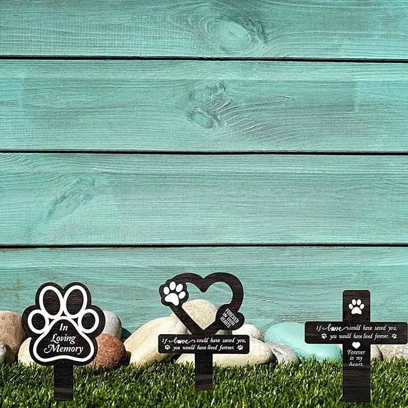 Memorial Pet Grave Markers Memorial Garden Cemetery Stake Dog Grave Stake Pet Loss Plaques Outdoors Markers