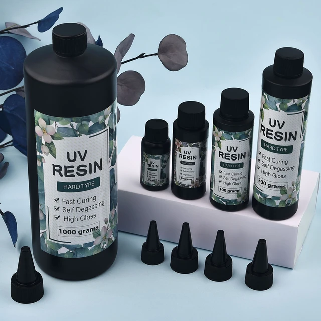 Resina UV Crystal Clear Hard Glue, Cura Ultravioleta, Resina