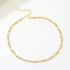 Figaro – collier chaîne à maillons en acier inoxydable, couleur or, ras du cou superposé pour femmes et filles, 14 "18" 20 "24"