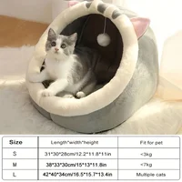Cute And Soft Cat House Super Cat Bed Warm Deep Sleep Comfort Cat Bed Pets Tent Cozy Cave Nest Small Dog Mat Bag 4