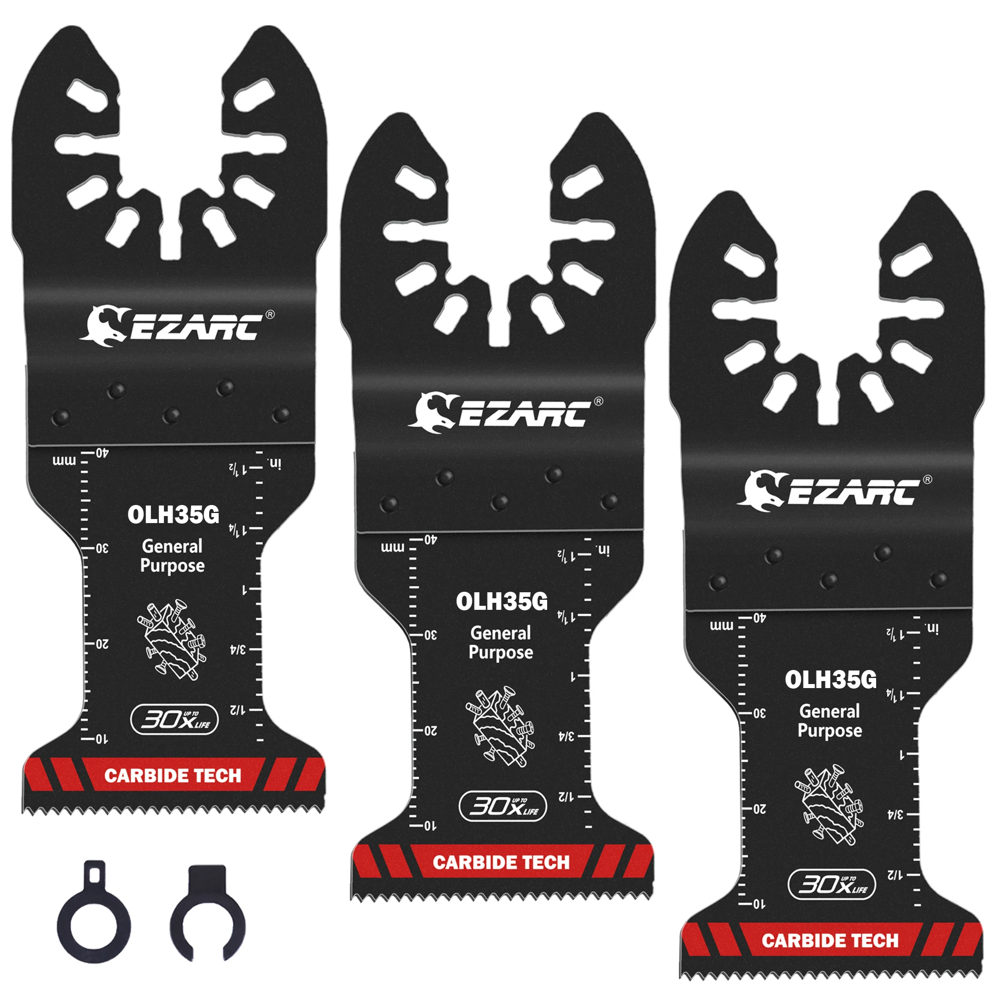 EZARC Carbide General Purpose Multitool Saw Blades with Quick Release