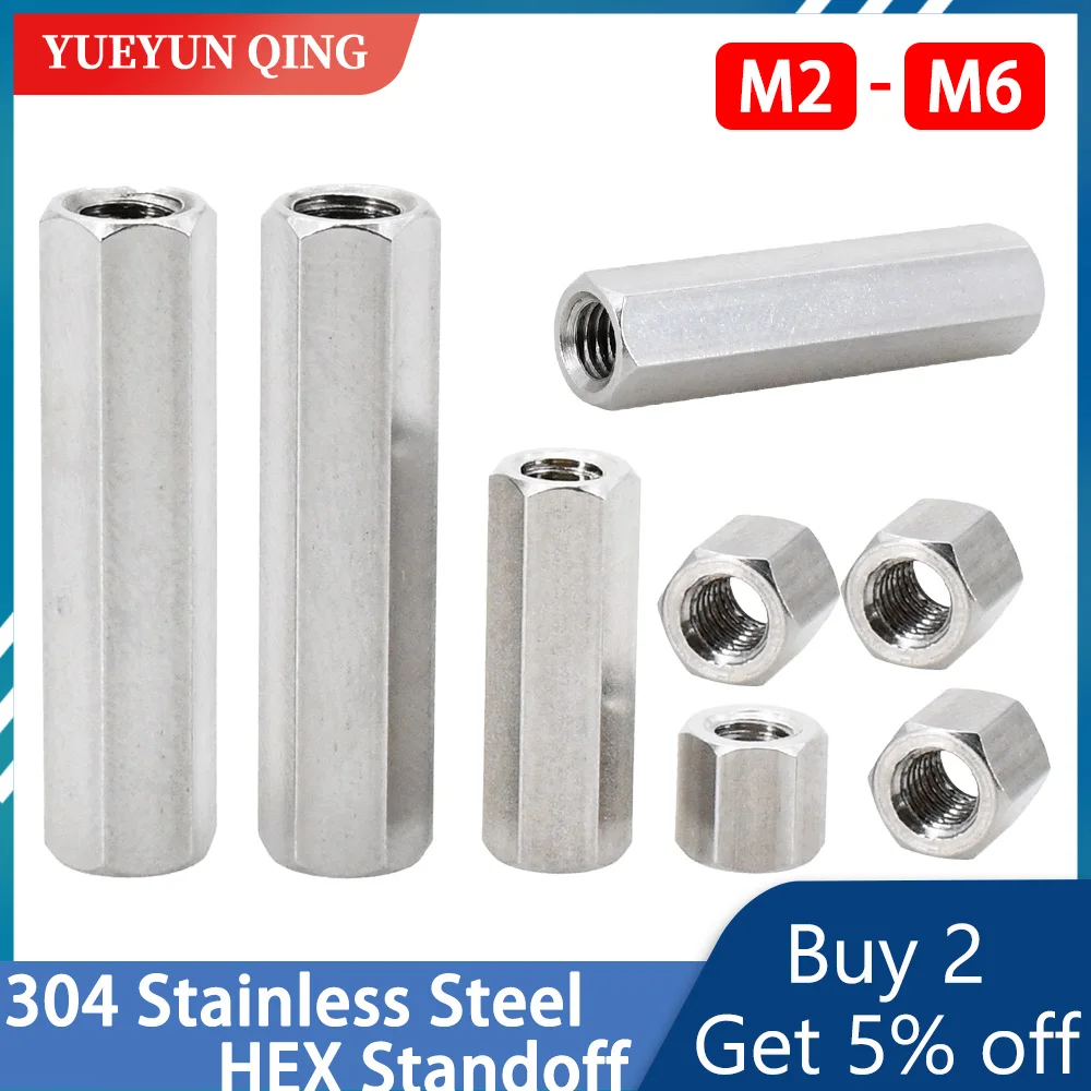 thumbnail image 1 of M2 M2.5 M3 M4 M5 M6 Hex Column Pillars 304 Stainless Steel Motherboard Standoffs Hexagonal Board Rack Spacing Screw Bolts Spacer, 1 of 4