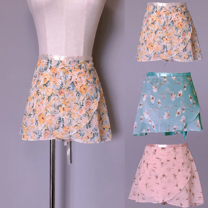 Ballet Dance Skirt Adult Children Chiffon Pure Color Floral Print Practice Leotard Dance Dress Women Ballet Dancing Dress ballet leotard dance leotard ballet dress ballet skirts girls dance costumes