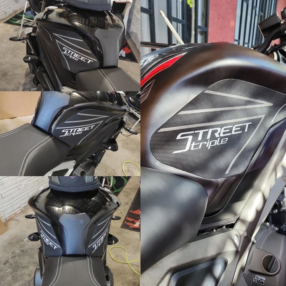Paraserbatoio Resinato 3D Adesivo Serbatoio Moto Triumph Speed Triple - Effetto 3D In Resina, Made In Italy Decorazione Serbatoio Moto