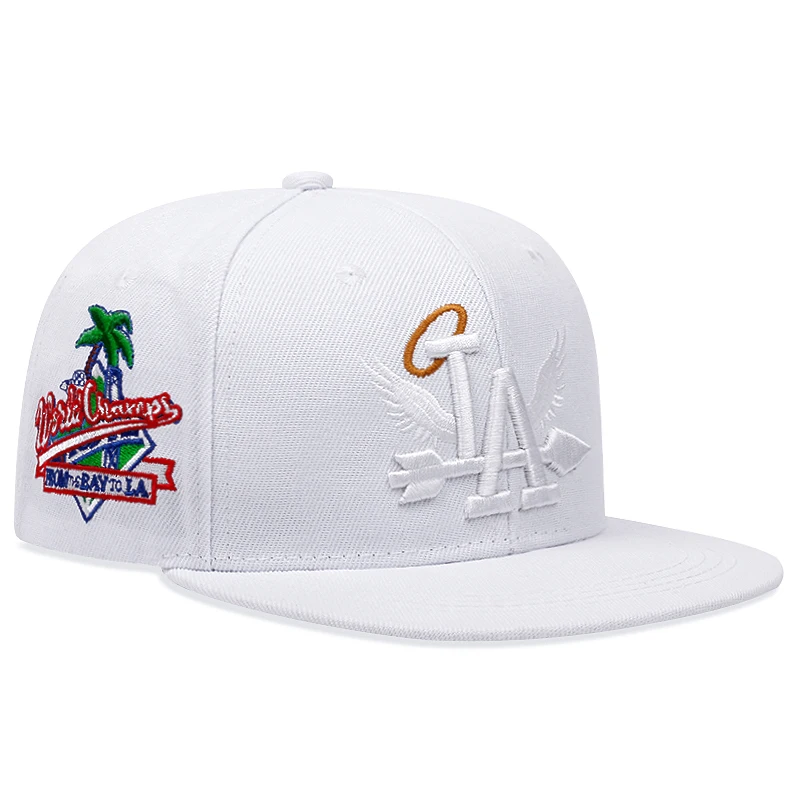 2024 New Letter Wing Side Coconut Tree Embroidery High Quality Street Rap Hip Hop Baseball Hat for Men and Women