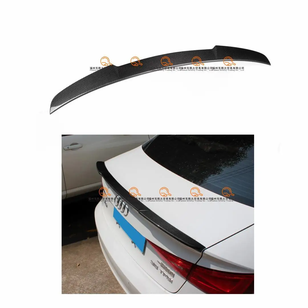 Dry Carbon Fiber Trunk Spoiler Designed for Audi A3 S3 The V Style Car