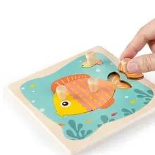 

Toddler Cartoon Animal Car 3d Puzzle 12 Style Big Handle Jigsaw Classic Baby Early Learning Aids Montessori Educational Wood Toy