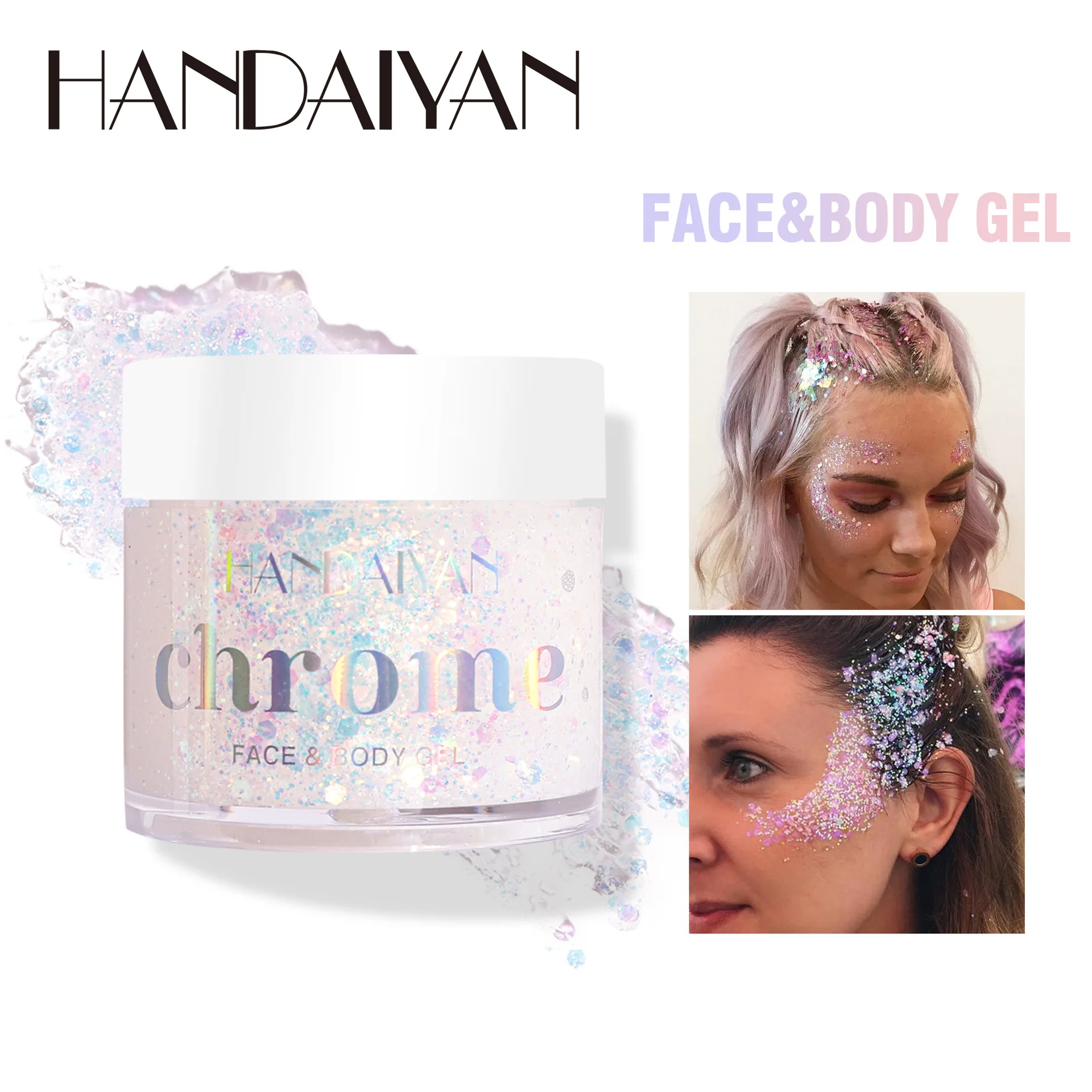 Chameleon Glitter Eyeshadow Club Body Glitter Stage Makeup Body Glitter Coral Gel Big glitter