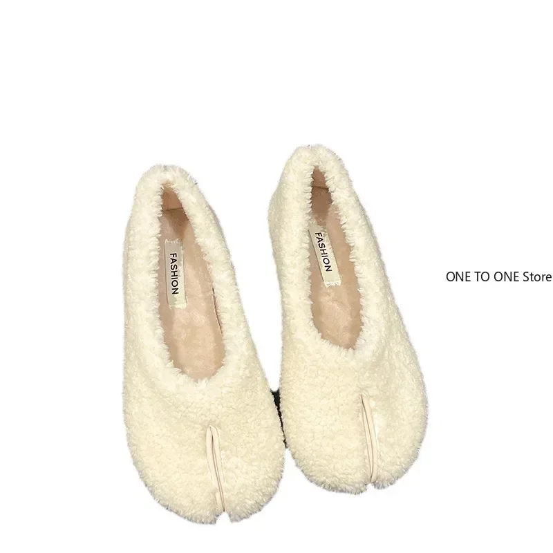 Casual Women's Shoes Bow-Knot Female Footwear Slip-on Round Toe Autumn Loafers Fur Butterfly Winter Dress Slip On Fall Moccasin 5