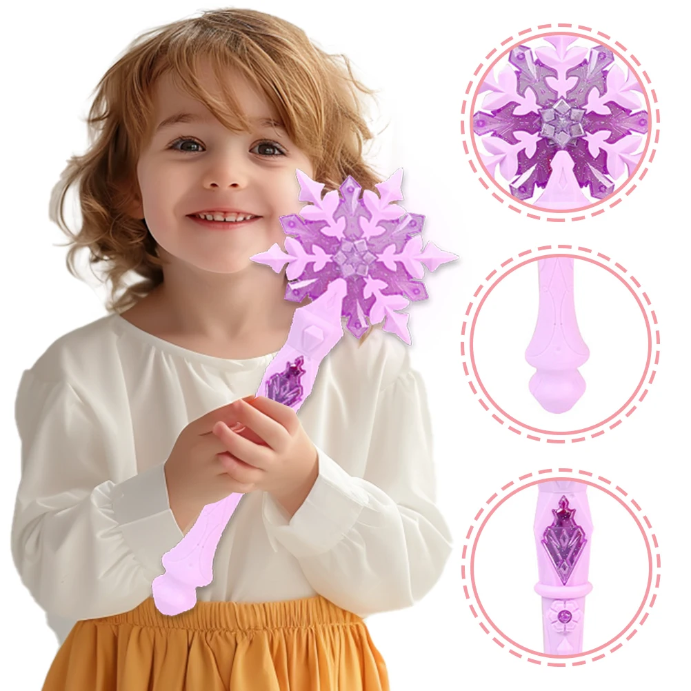 Dreamy Snowflake Magic Wand - Sparkling Fairy Toy for Girls Perfect Birthday Holiday Gift