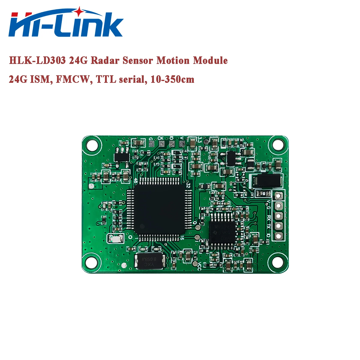 

Hi-Link HLK-LD303 24G Millimeter Wave Ranging Radar Sensor Module LD303 Smart Motion TTL Serial Output Distance