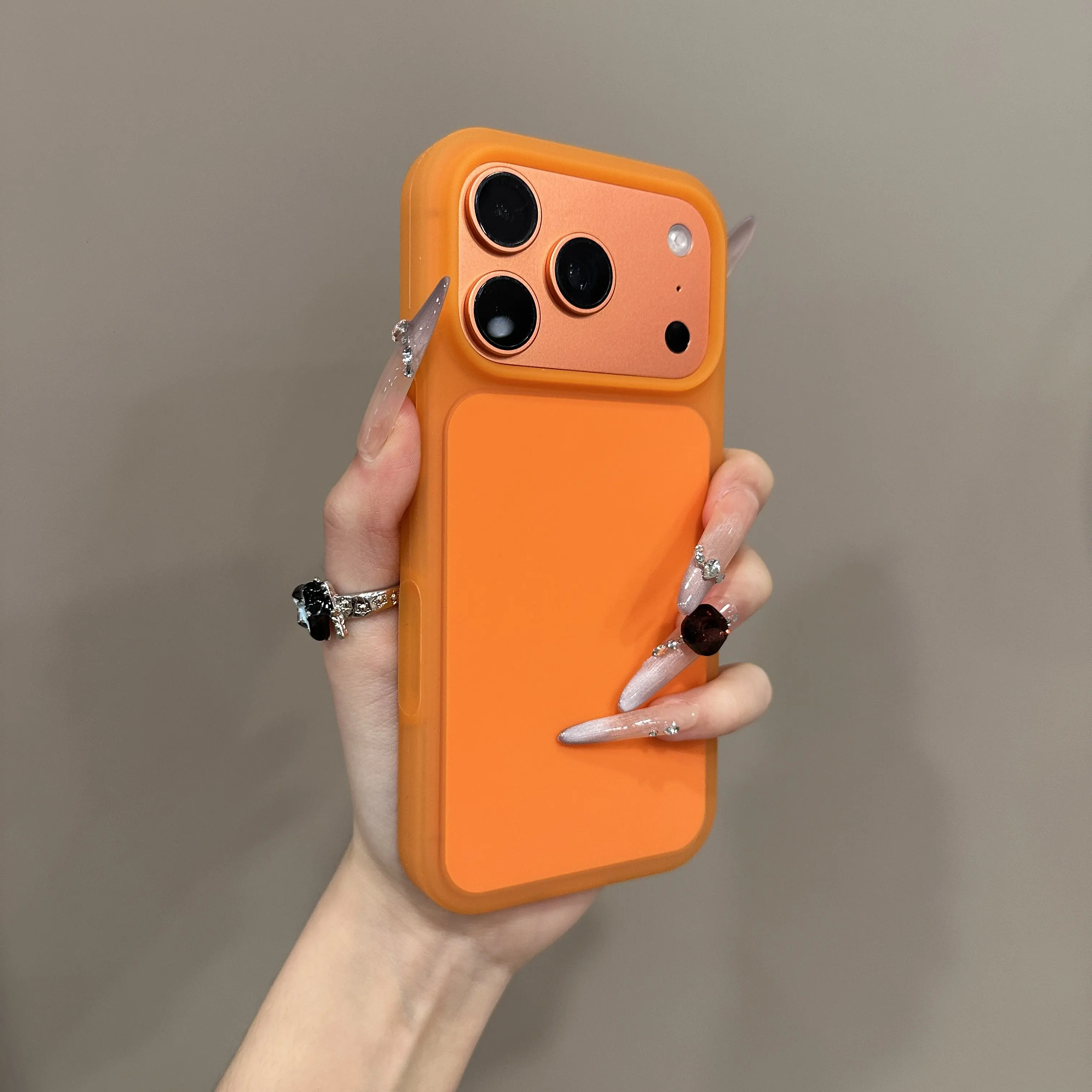 Chic Candy Solid Color Jelly Case with AI Camera Control and Shockproof Skin Feel