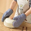 1pcs Thickened Oven Gloves Set, Anti-scalding, Simple Cotton And Hemp, Microwave Oven Glove, Baking, Cooking, Kitchen Tool 2