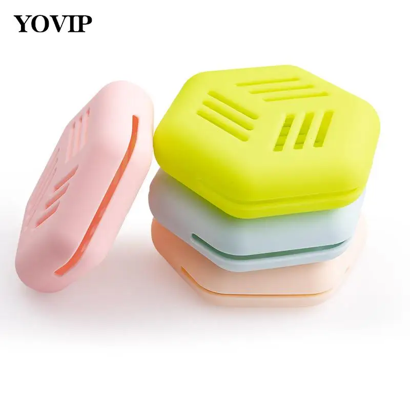 메이크업 스폰지 거치대 친환경 실리콘 멀티 홀 뷰티 파우더 퍼프 보관 케이스, 통기성 화장품 퍼프 거치대 박스