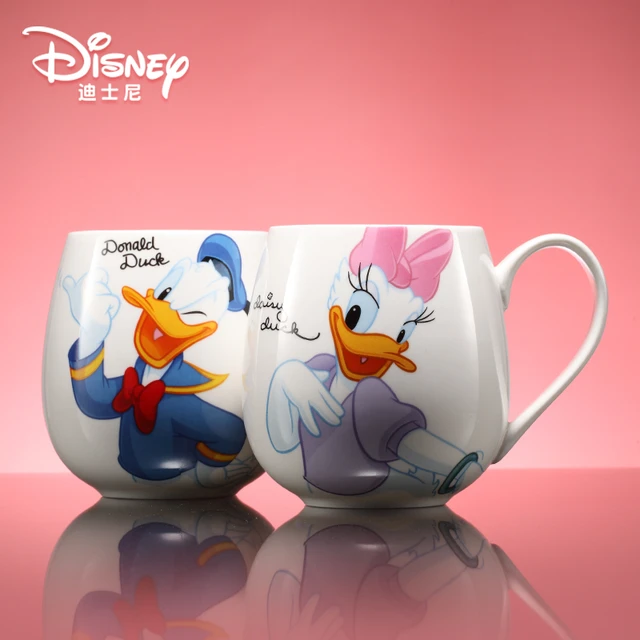 530ML Disney Mickey Mouse Cartoon Ceramic Mugs Minnie Donald Duck Pooh Pig  Ceramic Milk Cup Cups