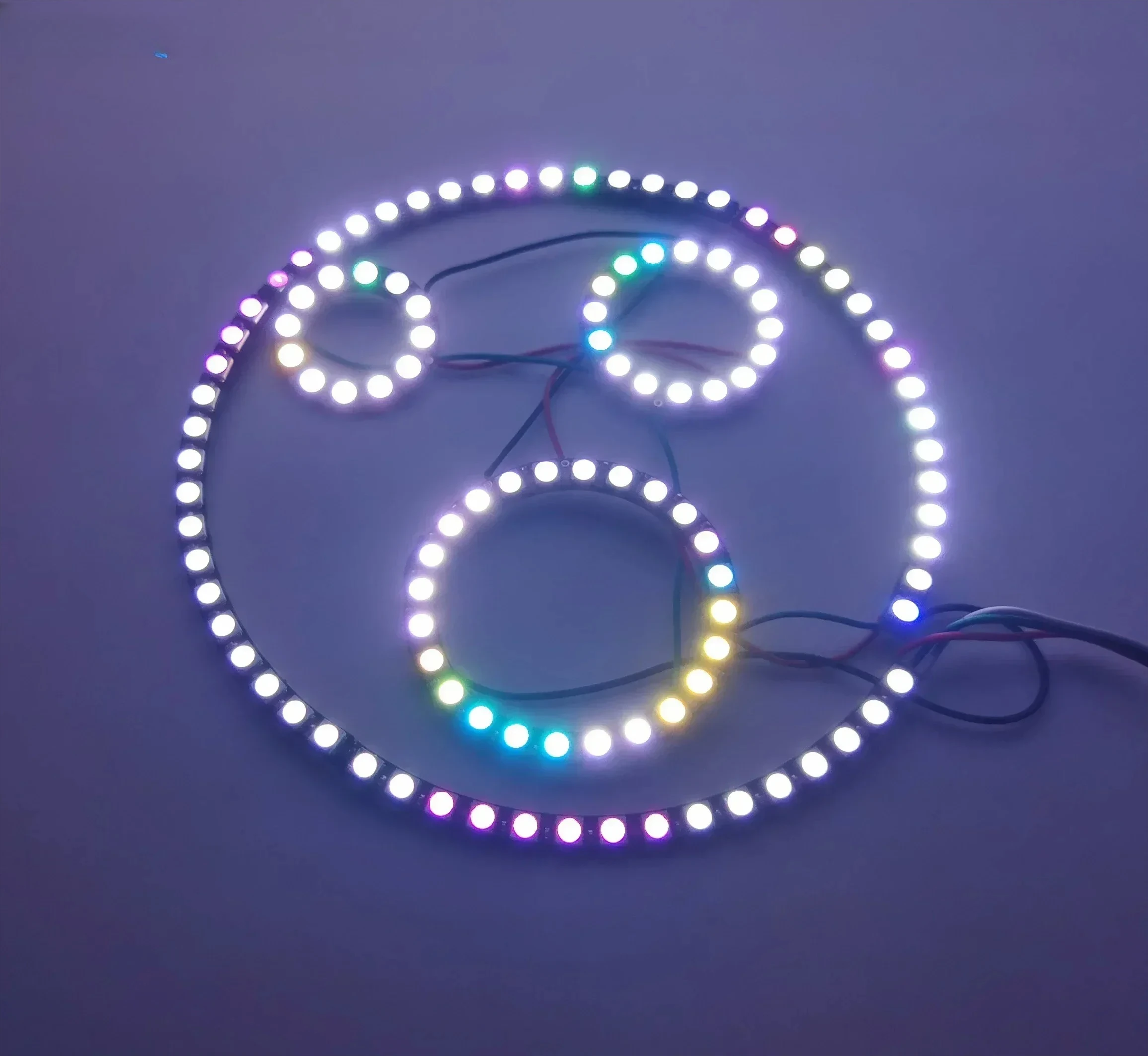WS2812B 5050 RGB LED 링 7/8/12/16/24/60비트 램프 조명 (내장 드라이버 포함) WS2812 (아두이노, 라즈베리 파이용)