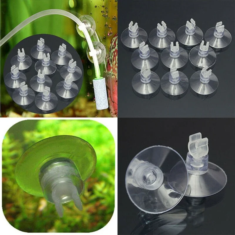 10pcs/Lot Plastic Aquarium Suction Cup Holder Fish Tank Sucker Sucker For Fish Tank Pump Airline Tube Holder Aquarium Accessory