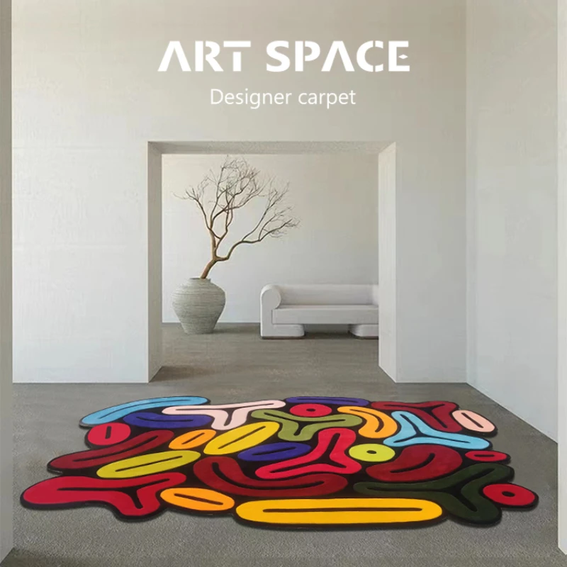 Irregular Thickening Living Room Carpet Nordic Shaped Bedroom Bedside