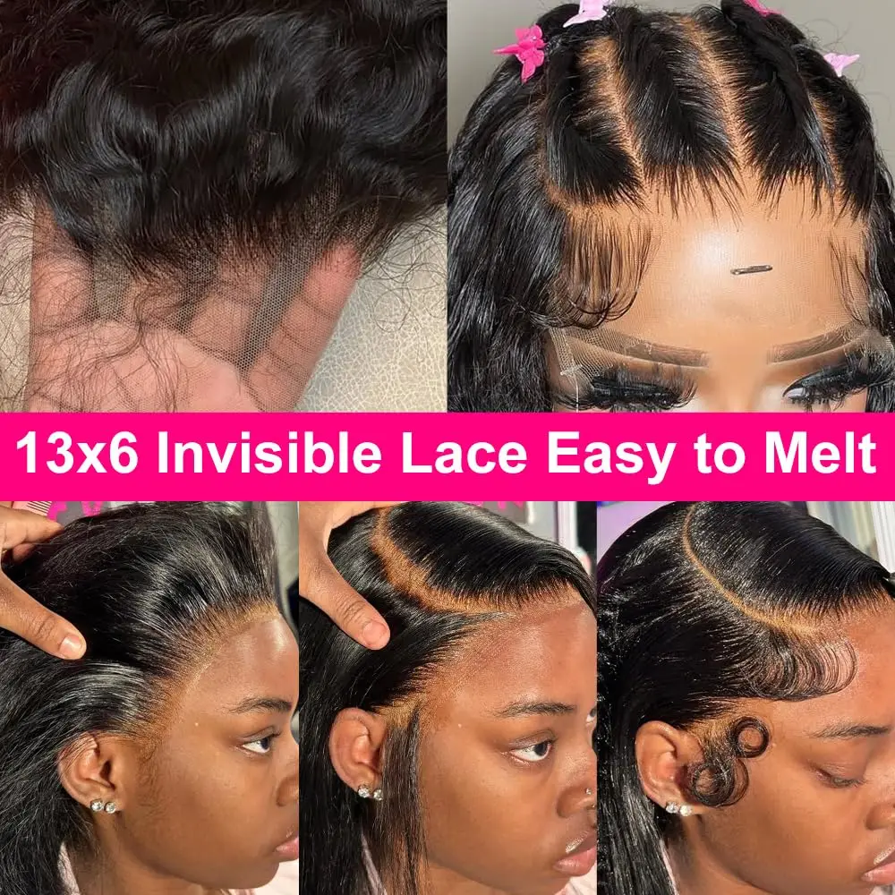 Body Wave 5x5 Lace Front Wigs Human Hair Glueless Wigs Human Hair Pre Plucked Pre Cut Black Wig Lace Closure Wigs Frontal Wig