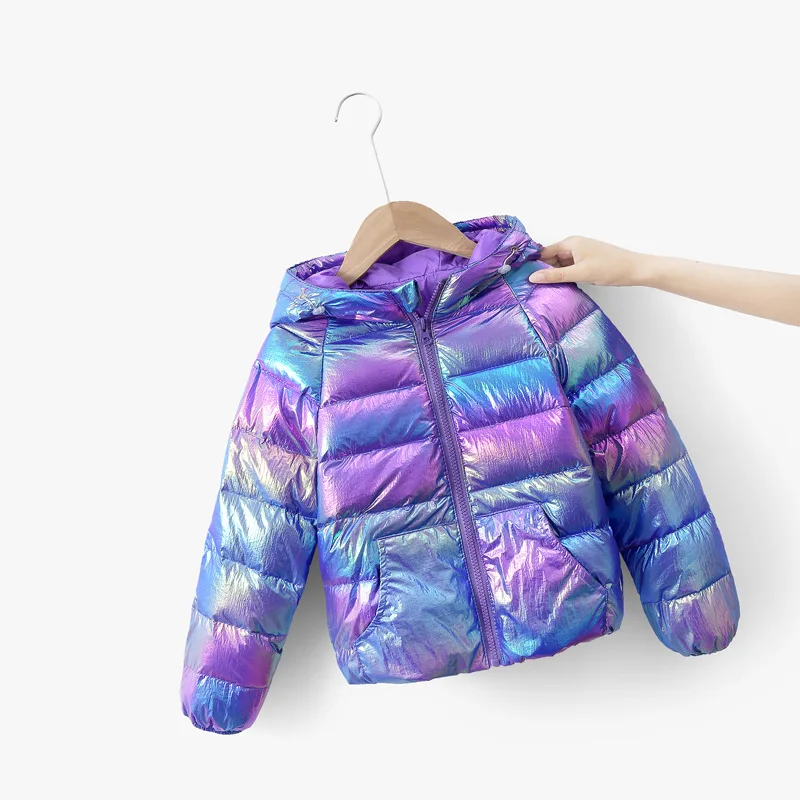 

Children Winter Jacket for Boys Girls Dazzle Color Warm Top Coat Fashion Kids Jackets Baby Coats Soft Casual Windproof Outerwear