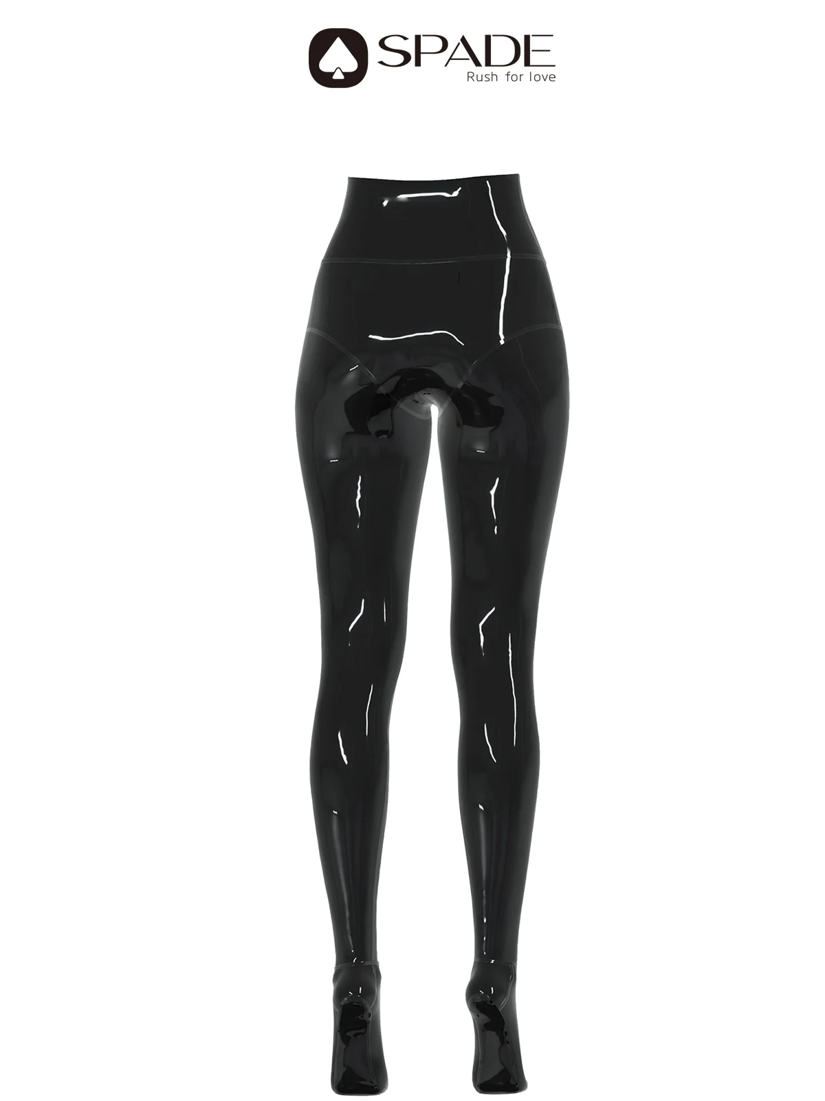 Latex High Waist Pants With Socks Men Leggings Women Tights Cosplay Trousers Without Zipper DB002
