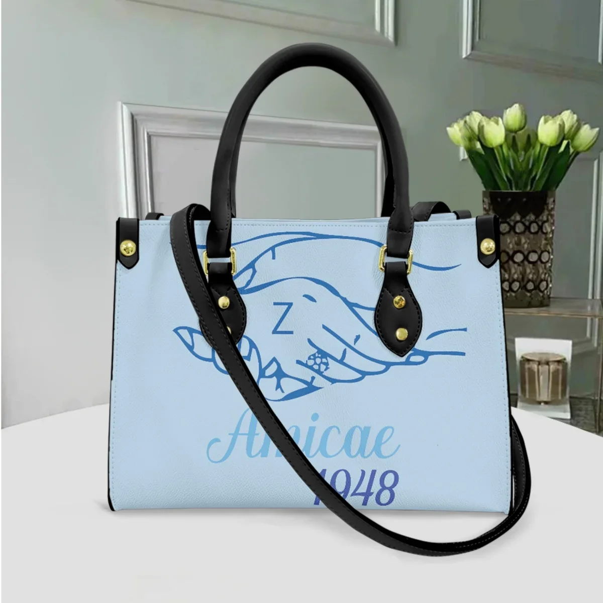 Zeta Amicae 1948 Print Fashion Totes Female Clutch Vintage Designer Ladies Casual Shoulder Bag Cross Body Bags Coin Purse 2023