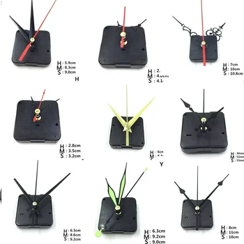 1 set appeso orologio al quarzo fai da te movimento silenzioso dell'orologio da parete movimento di riparazione al quarzo parti del meccanismo dell'orologio parti dell'orologio con aghi 1