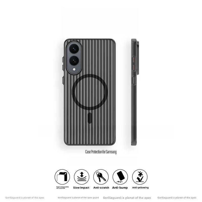 Luxury Magnetic Frosted Transparent PC Case with Skin-Friendly Feel and Shockproof Protection