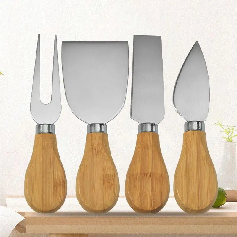 Cheese Knives Bulk Knife with Acacia Wooden Handle Butter for Butter Grater Raclette Cheese Board Kitchen Storage Tools